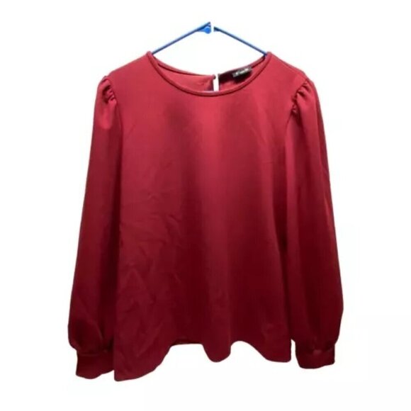 Express Tops - Express Blouse Women's Size XL Maroon Long Sleeve Dark Red Ladies Top Shirt EUC